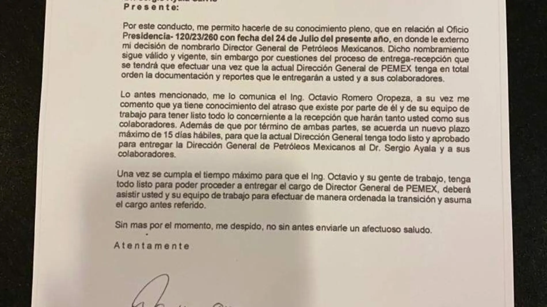 oficio signado - Pemex